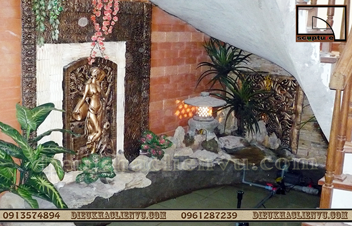 Phù điêu cô gái được ứng dụng phổ biến trong trang trí nội ngoại thất